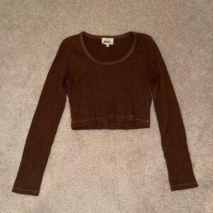 Madewell Textured Brown Top